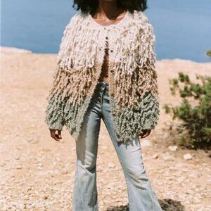 ISLA IBIZA FRINGE THREE TONE CARDIGAN - BNWT - XXL